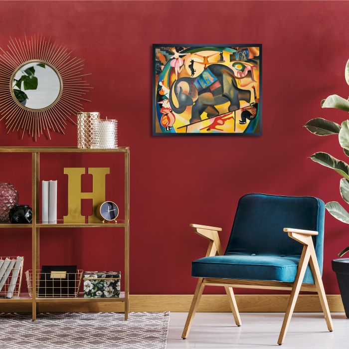 The Elephant Pre-framed - Studio Black Wood Frame 20"X24"