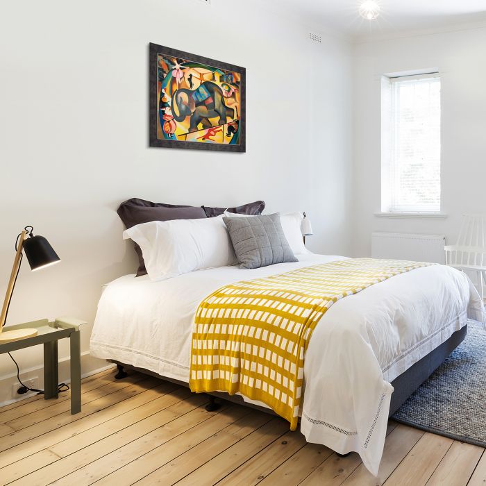 The Elephant Pre-Framed - Suede Premier Frame 20"X24"