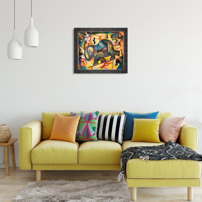 The Elephant Pre-Framed - Suede Premier Frame 20"X24"