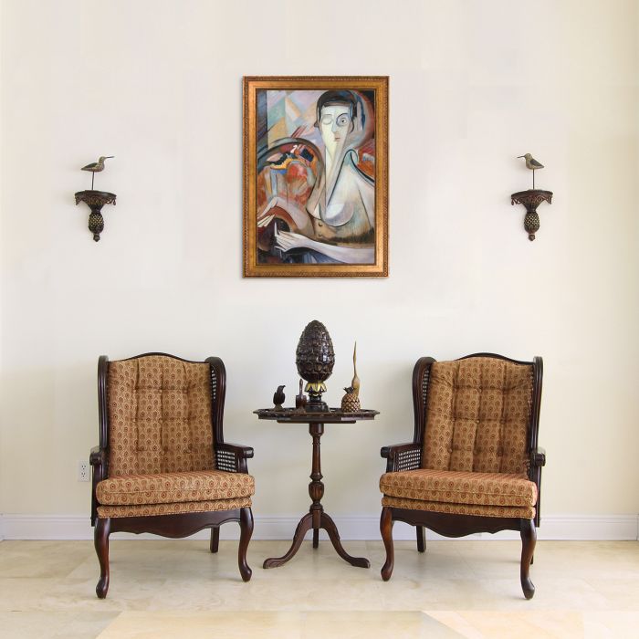 Self Portrait Pre-Framed - Versailles Gold King Frame 24" X 36"