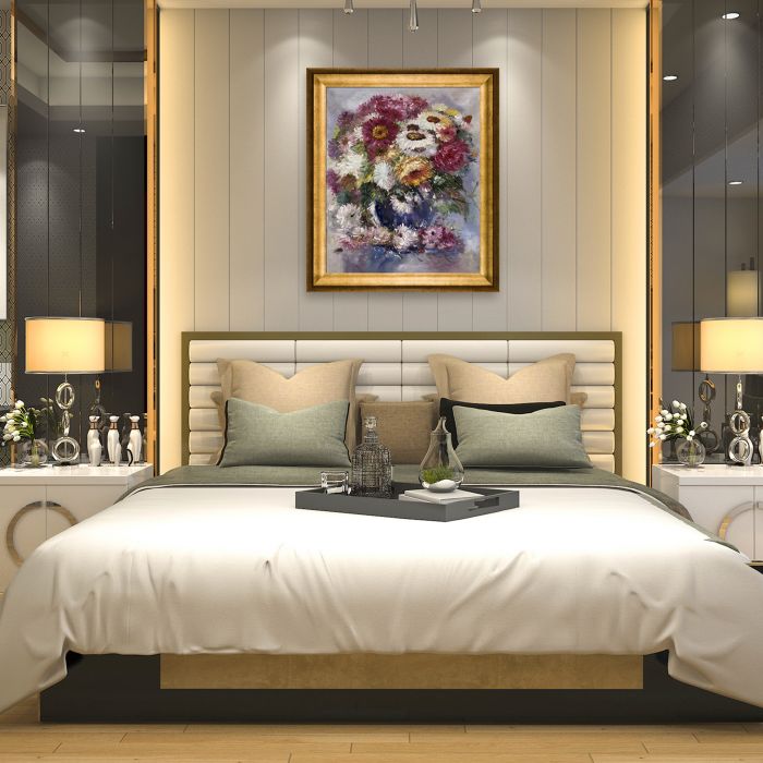 Impressionistic Flowers - Athenian Gold Frame 20"X24"