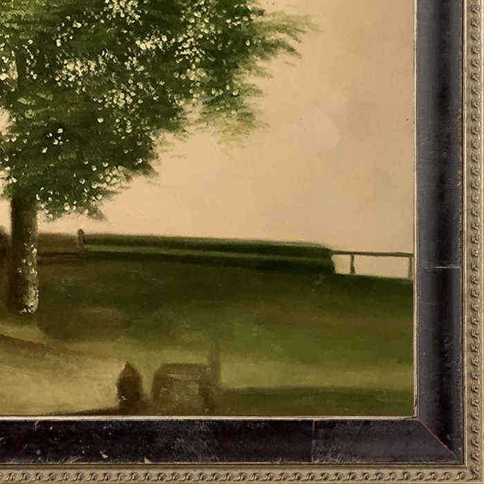 Linden Tree on a Bastion Pre-Framed - Hermitage Cabernet Scooped Frame 20X24