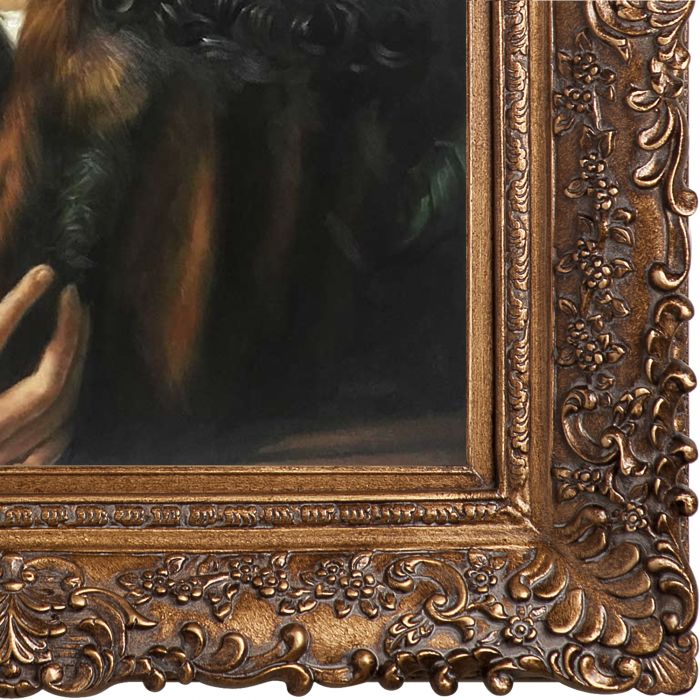 Self-Portrait at the Age of Twenty Eight Pre-Framed - Burgeon Gold Frame 20"X24"