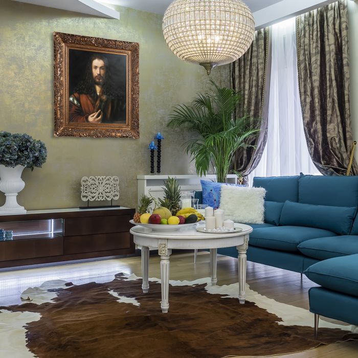 Self-Portrait at the Age of Twenty Eight Pre-Framed - Burgeon Gold Frame 20"X24"