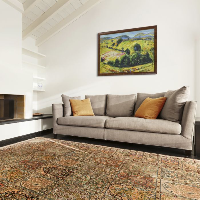 Fauve Landscape with Rolling Hills Pre-Framed - Panzano Olivewood Frame 24" X 36"