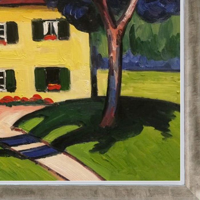 House in a Landscape Pre-Framed - Champagne Silhouette Frame 20" X 24"