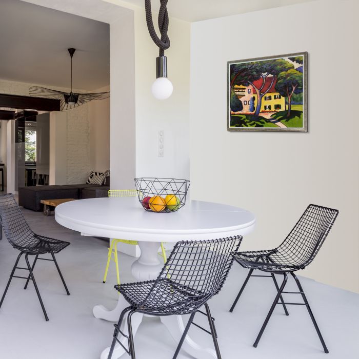 House in a Landscape Pre-Framed - Champagne Silhouette Frame 20" X 24"