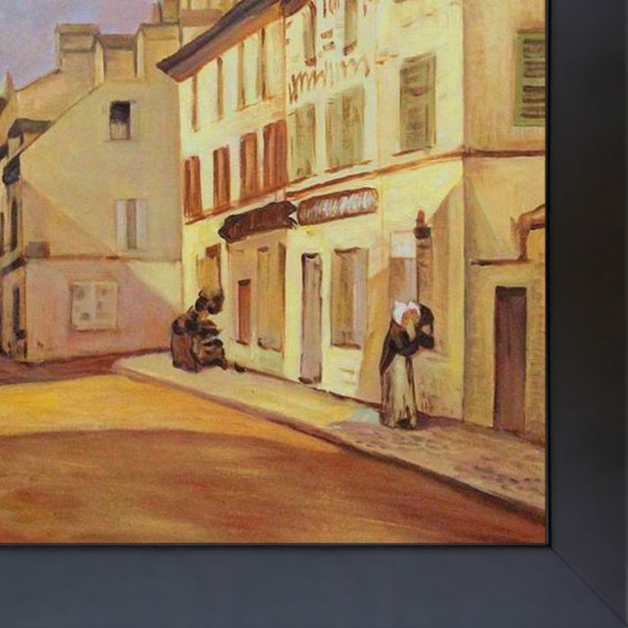 Square in Argenteuil Pre-Framed - New Age Black Frame 24"X36"