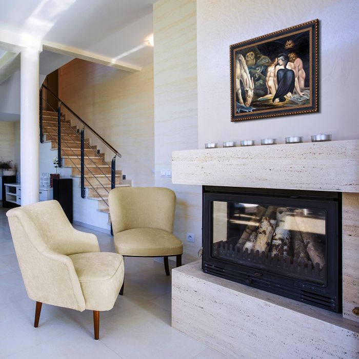 The Night of Enitharmon's Joy, 1795 Pre-Framed - Verona Black and Gold Braid 20" X 24"