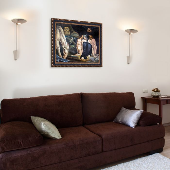 The Night of Enitharmon's Joy, 1795 Pre-Framed - Verona Black and Gold Braid 20" X 24"