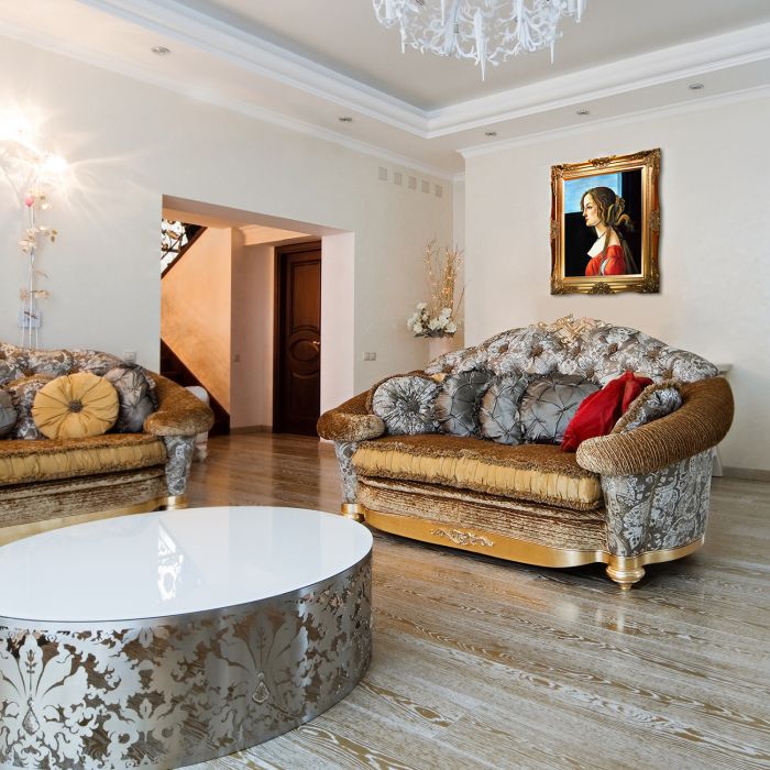 Portrait of Simonetta Vespucci Pre-Framed - Victorian Gold Frame 20"X24"