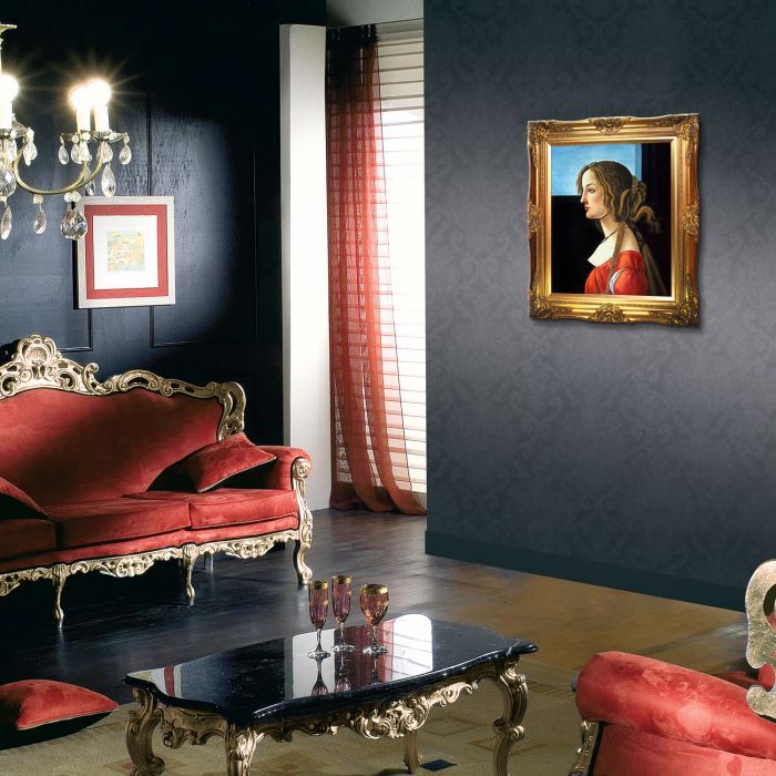 Portrait of Simonetta Vespucci Pre-Framed - Victorian Gold Frame 20"X24"