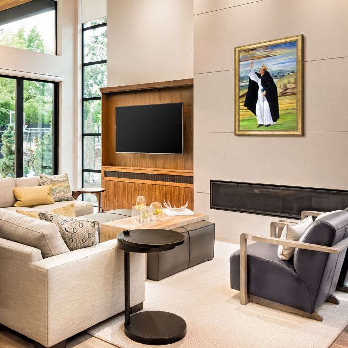 St. Dominic Pre-Framed - Verona Gold Braid Frame 24"X36"