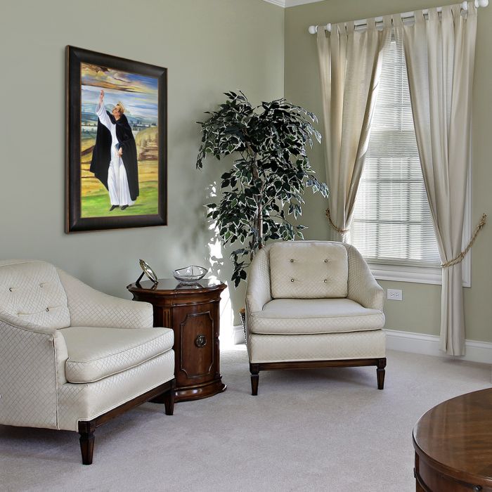 St. Dominic Pre-Framed - Veine D'Or Bronze Scoop Frame 24"X36"