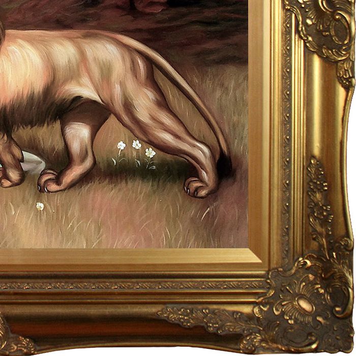 Una and the Lion Pre-Framed - Victorian Gold Frame 20"X24"