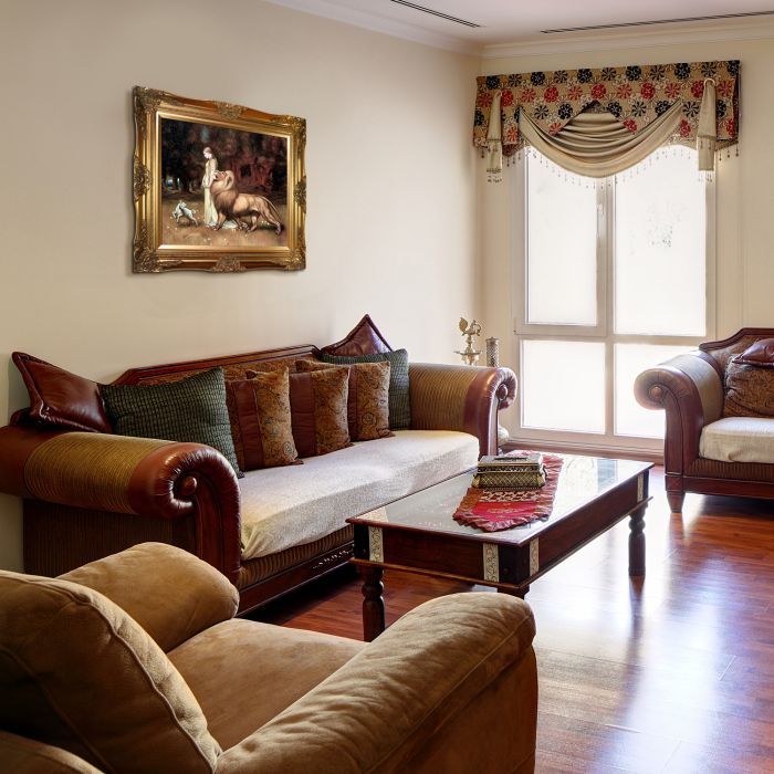 Una and the Lion Pre-Framed - Victorian Gold Frame 20"X24"