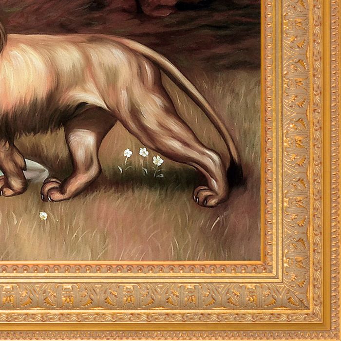 Una and the Lion Pre-Framed - Sovereign Frame 20" X 24"