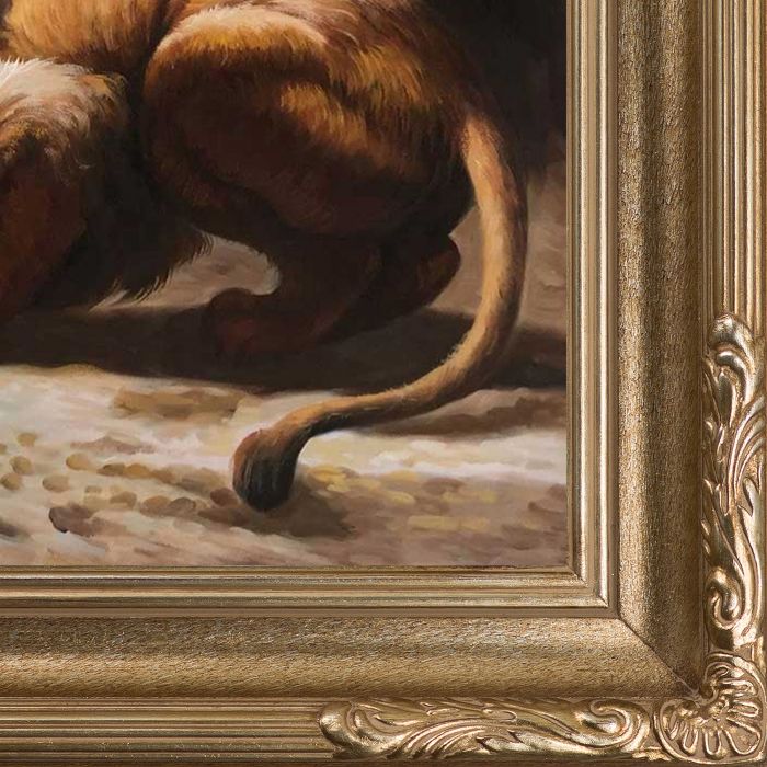 The King Drinks Pre-Framed - Florentine Dark Champagne Frame 20"X24"