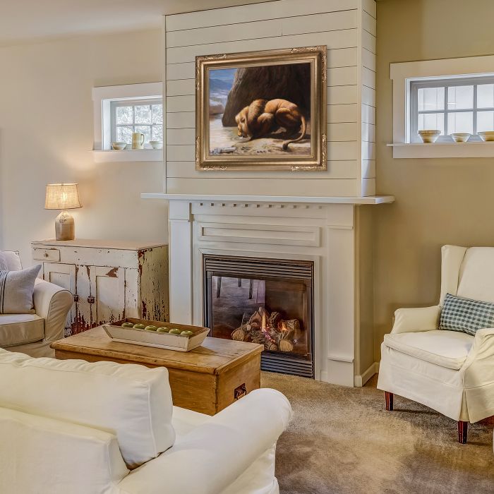 The King Drinks Pre-Framed - Florentine Dark Champagne Frame 20"X24"