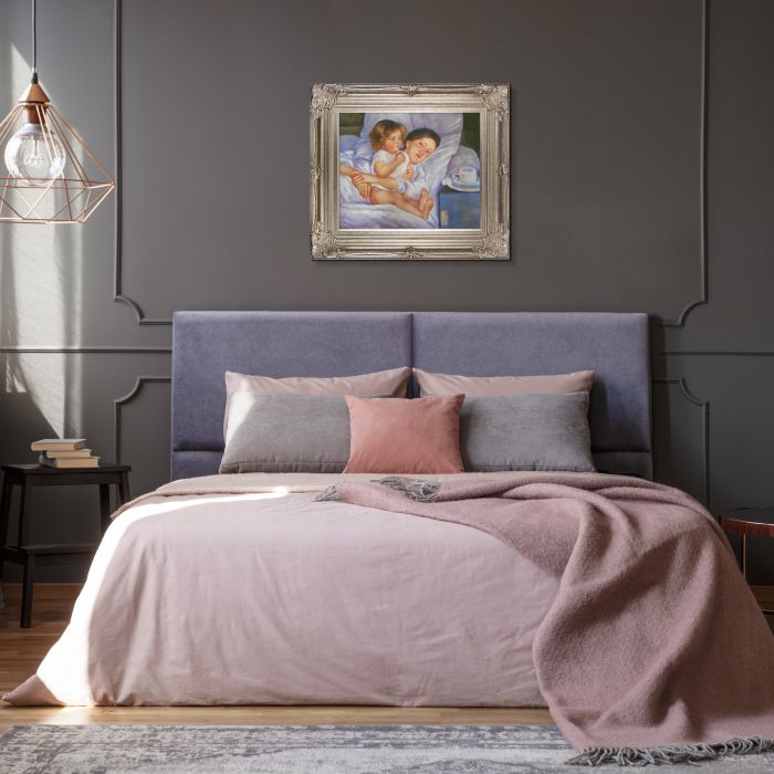 Breakfast in Bed Pre-Framed - Renaissance Champagne Frame 20"X24"