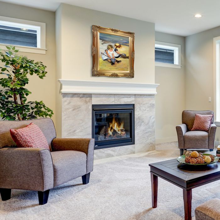 Children Playing on the Beach Pre-Framed - Victorian Gold Frame 20"X24"