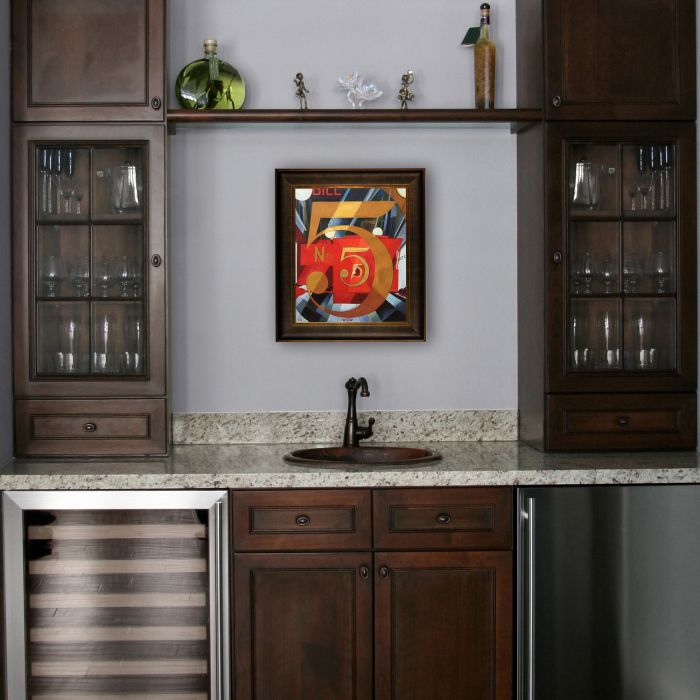 I Saw the Figure 5 in Gold Pre-Framed - Veine D'Or Bronze Scoop Frame 20"X24"