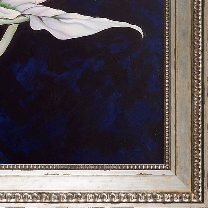 Calla Lilies (Bert Savoy) Pre-framed - Versailles Silver King Frame 20" X 24"