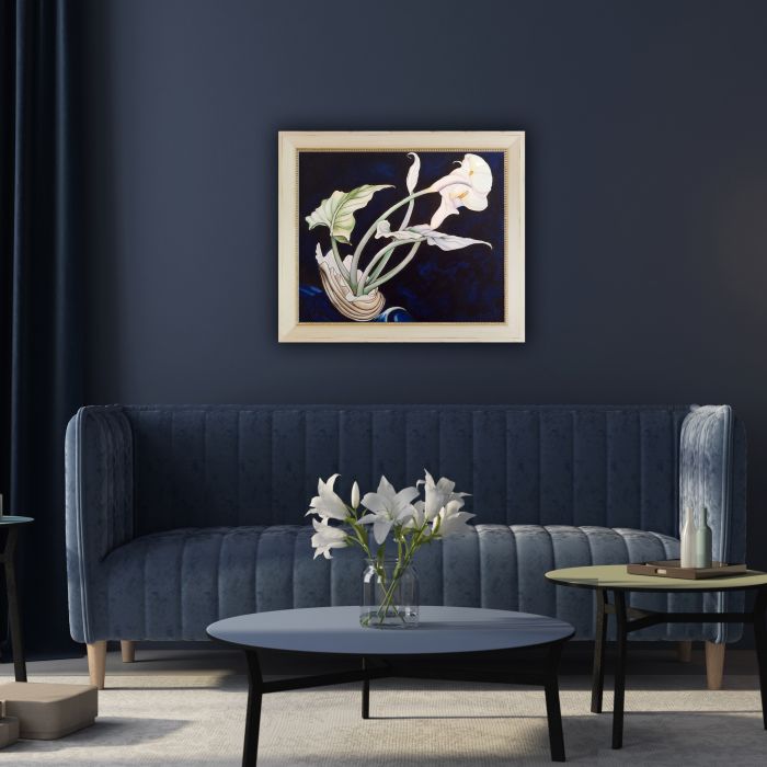 Calla Lilies (Bert Savoy) Pre-framed - Constantine Frame 20" X 24"