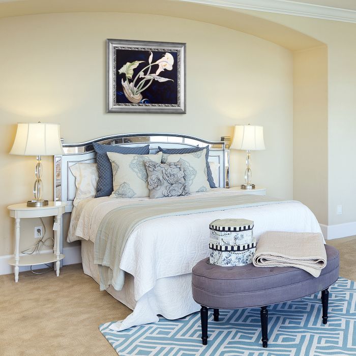 Calla Lilies (Bert Savoy) Pre-framed - Athenian Silver Wave Custom Stacked Frame 20