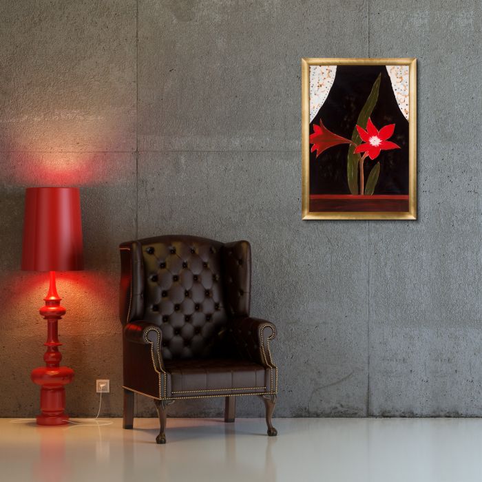 Cottage Window Pre-Framed - Gold Luminoso Frame 24" x 36"