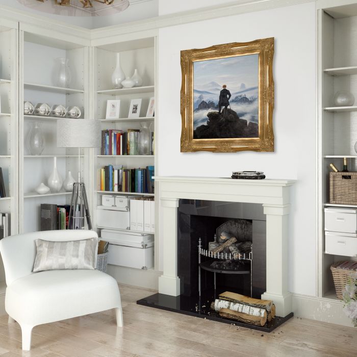 Wanderer above the Sea of Fog Pre-Framed - Victorian Gold Frame 20"X24"