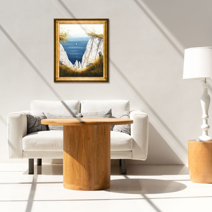 Chalk Cliffs at Rugen - Athenian Gold Frame 20"X24"