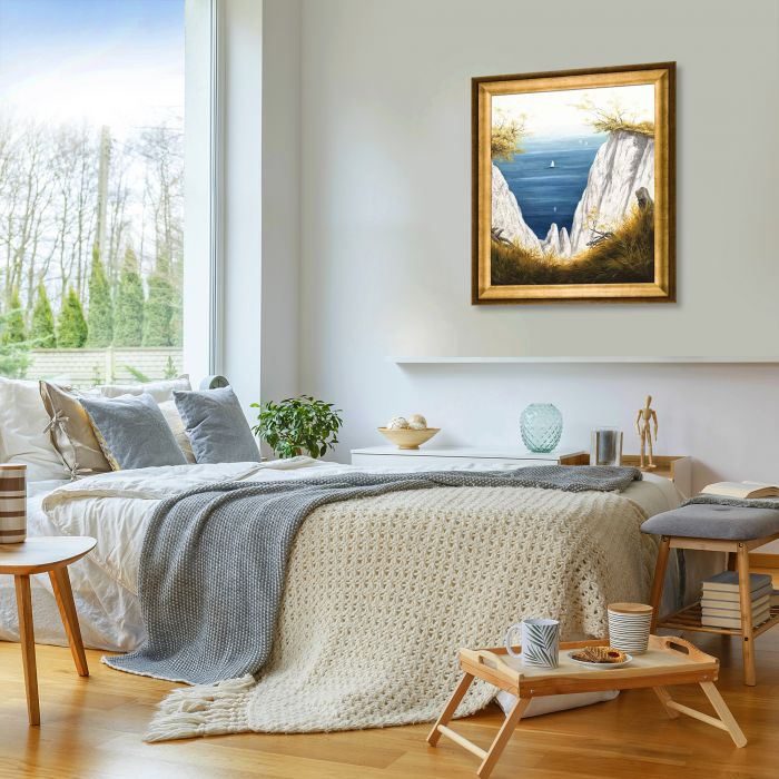 Chalk Cliffs at Rugen - Athenian Gold Frame 20"X24"