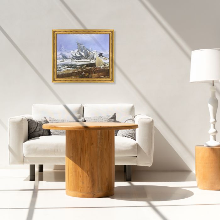 The Sea of Ice (Das Eismeer) Pre-Framed - Versailles Gold Queen Frame 20" X 24"