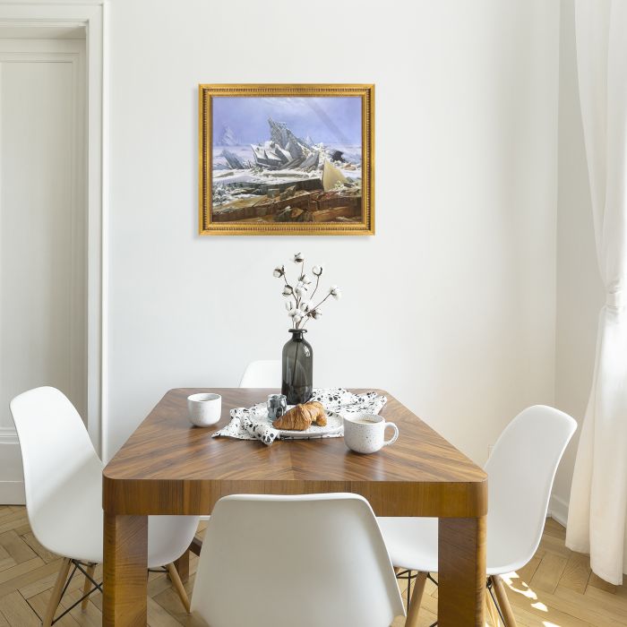 The Sea of Ice (Das Eismeer) Pre-Framed - Versailles Gold Queen Frame 20" X 24"