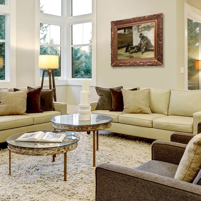 The Sentry Pre-Framed - Burgeon Gold Frame 20"X24"