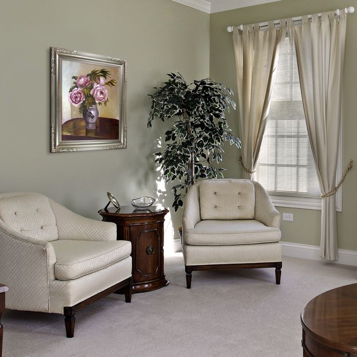 Bouquet of Pink Peonies Pre-Framed - Florentine Dark Champagne Frame 20"X24"