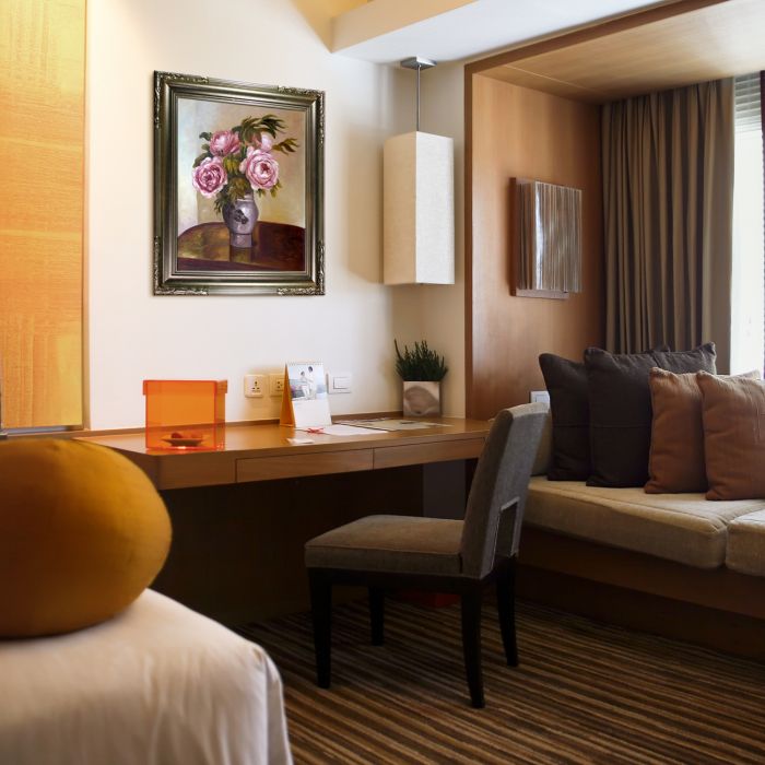 Bouquet of Pink Peonies Pre-Framed - Florentine Dark Champagne Frame 20"X24"