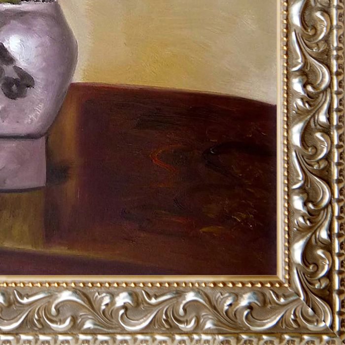 Bouquet of Pink Peonies Pre-Framed - Rococo Silver 20"X24"