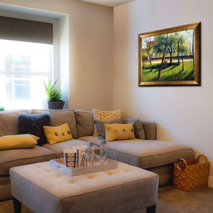 An Enclosure in Eragny Pre-framed - Athenian Gold Frame 20"X24"