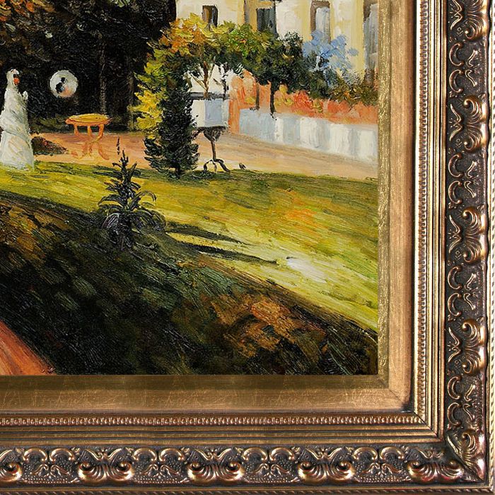 The Garden of Les Mathurins at Pontoise Pre-Framed - Baroque Antique Gold Frame 20"X24"
