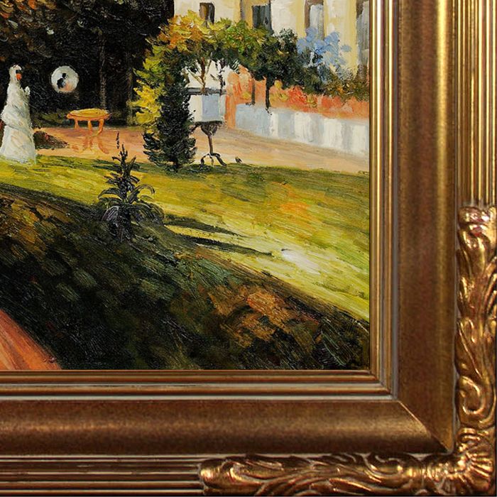 The Garden of Les Mathurins at Pontoise Pre-Framed - Florentine Gold Frame 20"X24"