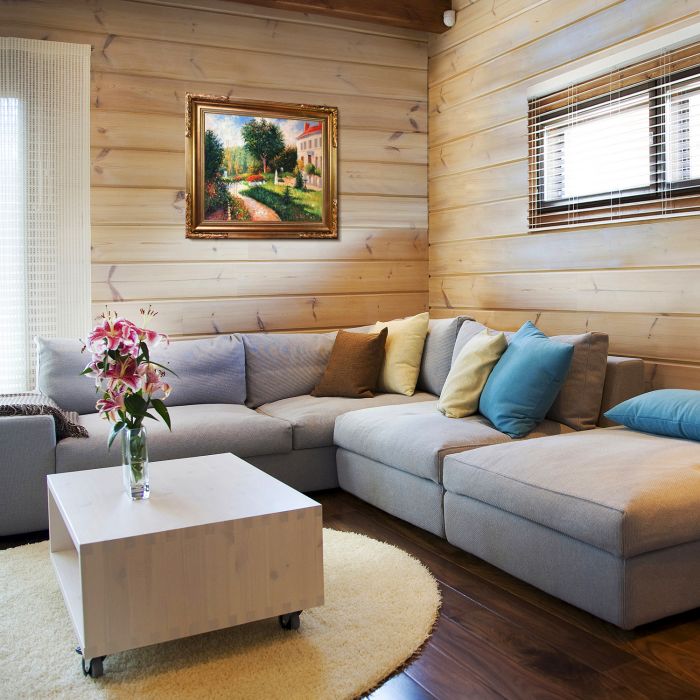 The Garden of Les Mathurins at Pontoise Pre-Framed - Florentine Gold Frame 20"X24"