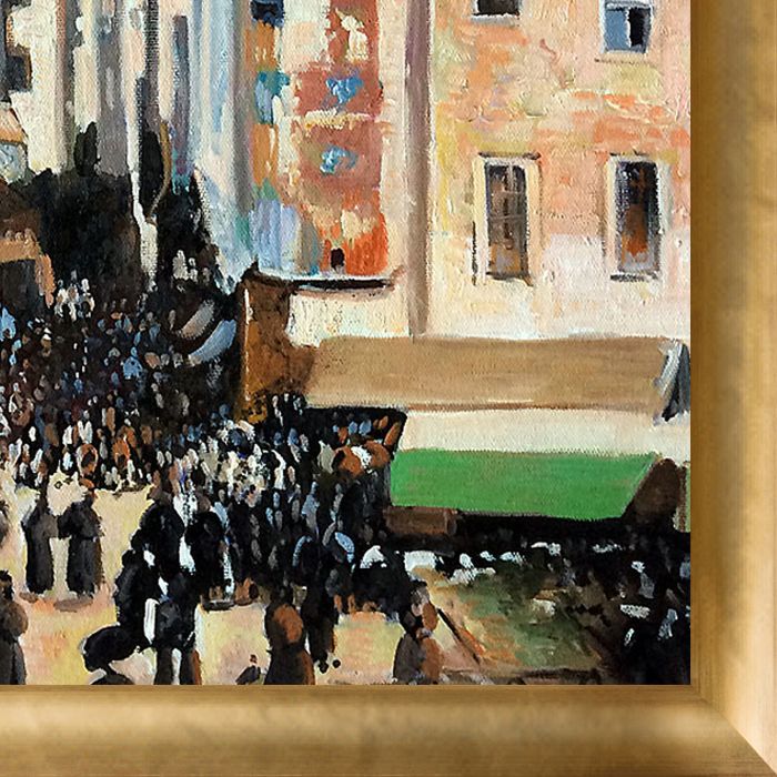 The Old Market at Rouen and the Rue de l'Epicerie Pre-Framed - Gold Luminoso Frame 20"X24"