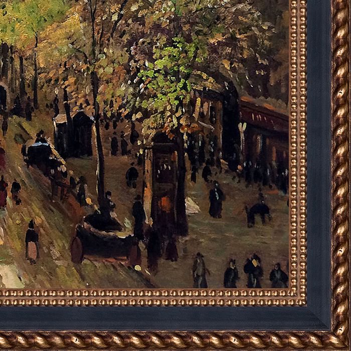 Boulevard Montmartre, Spring Pre-Framed - Verona Black and Gold Braid 20" X 24"