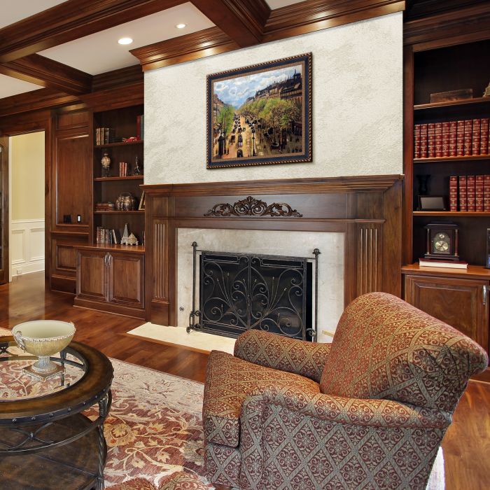 Boulevard Montmartre, Spring Pre-Framed - Verona Black and Gold Braid 20" X 24"