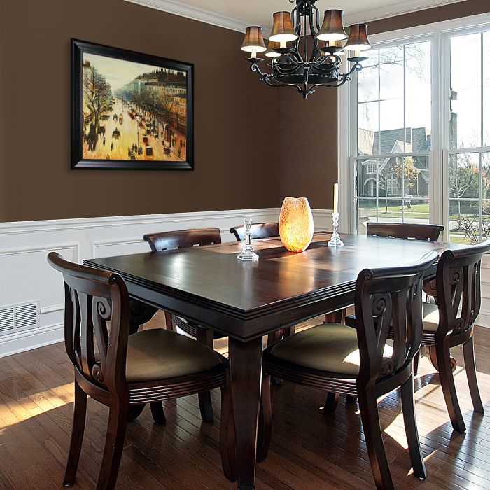 Boulevard Montmartre on a Winter Morning Pre-framed - Black Matte Frame 20"X24"