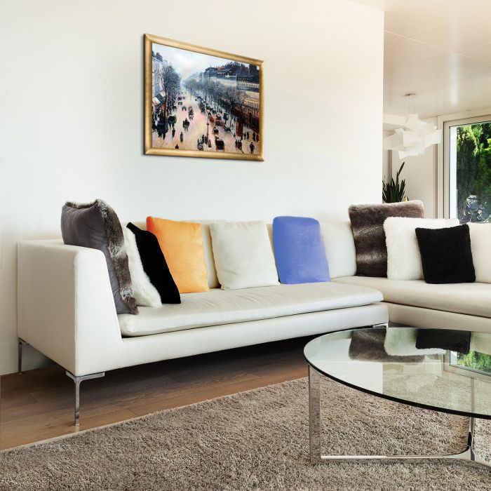 Boulevard Montmartre on a Winter Morning Pre-Framed - Gold Luminoso Frame 20"X24"