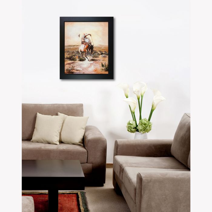 A Slick Rider Pre-Framed - New Age Black Frame 20"X24"