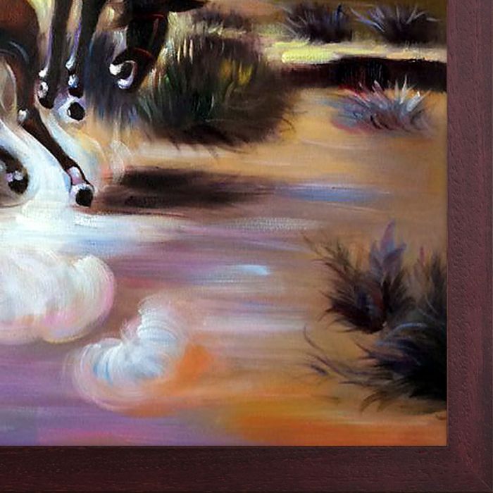 A Slick Rider Pre-Framed - Open Grain Mahogany 20" X 24"